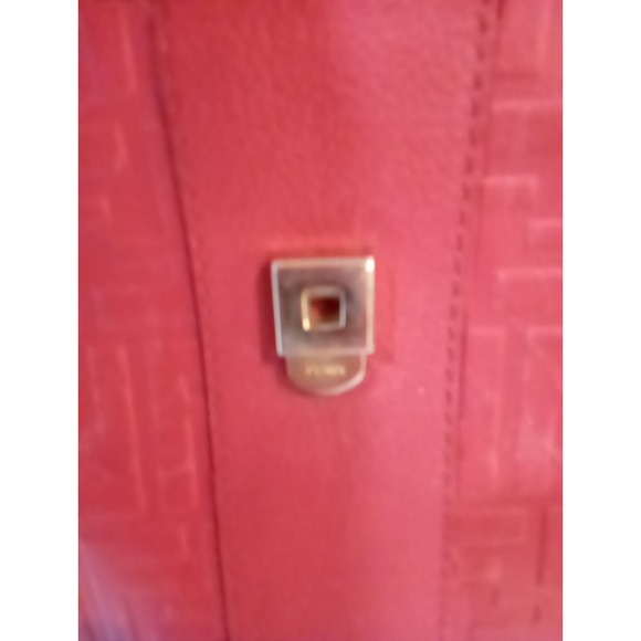 Fendi Zucca FF Red Leather Crossbody Bag - Picture 13 of 16